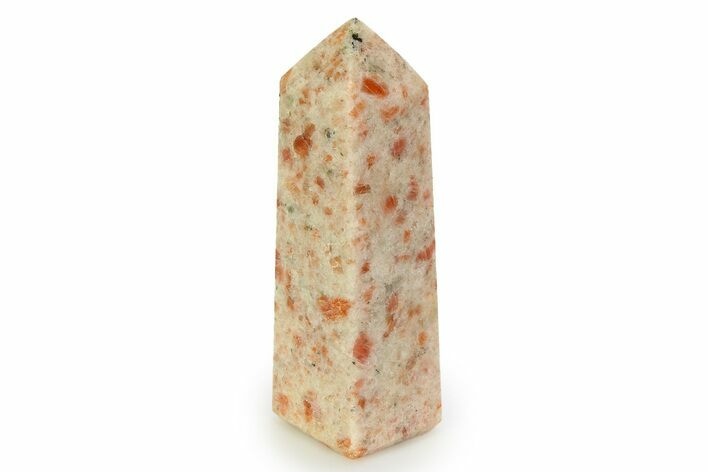 Polished Peach Sunstone Tower - India #343117